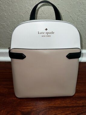 kate spade White, Blush and Black Dome Backpack
